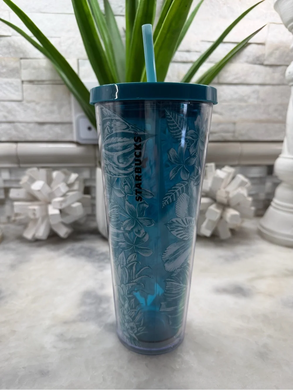 Starbucks Tumblers in Teal, Purple, hot Pink, Aqua blue - Set of 4
